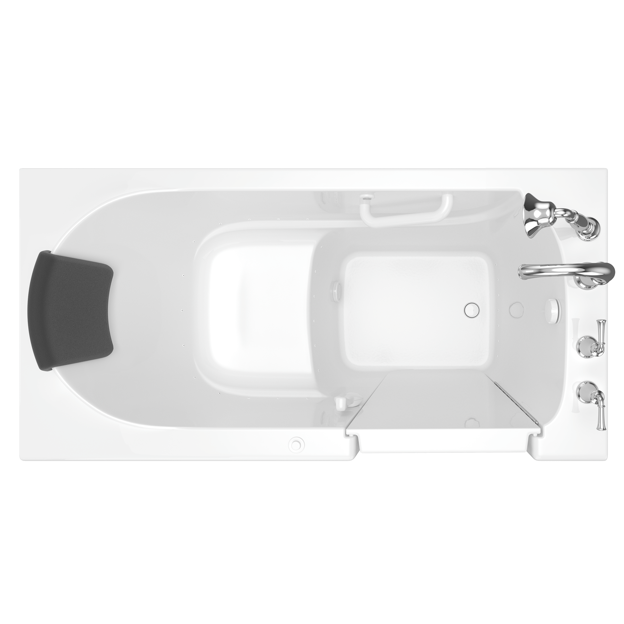 Gelcoat Premium Series 60x30 Inch Walk-In Bathtub with Air Massage System - Right Hand Door and Drain